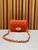 Mini bag bolsa feminina luxo transversal diva influencer Laranja