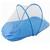 Mini Berço Moises Tenda Mosquiteiro Ninho Acolchoado Portátil Dobrável P/ Bebê   Azul