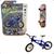 Mini Bicicleta De Dedo Power and Speed Brinquedo Kit Com 2 Unidades Azul