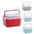 Mini Caixa Térmica Cooler 6 Litros Paramount Plásticos - Caixinha Portátil Cabem 6 Latinhas Vermelho