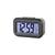 Mini despertador relógio digital temperatura luz noturna Preto