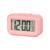 Mini despertador relógio digital temperatura luz noturna Rosa