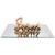 Mini Enfeite Palavra Jesus Pequeno Decorativo Decoração Sala Quarto Cabeceira Estante Mesa Rack Escultura Porcelana Rose Gold Jesus