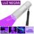 Mini-Lanterna Luz Negra UV Para Detecção de Notas Falsas e Impurezas, Urina Secas - LT406 Cinza