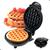 Mini Maquina de Waffle Panqueca Elétrica Profissional Antiaderente Automático - Mini Grill  Preto