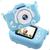Mini Maquina Digital Infantil Brinquedo Criança Fotos e Videos Voz Em HD Alta Qualidade Jogos Capa Antiqueda Carrega Usb Azul