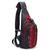 Mini Mochila Bolsa Pequena Transversal Masculina Pochete  de Peito de Ombro e Costas Impermeável Premium Vermelho