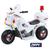 Mini Moto Elétrica Infantil 6v Com Baú Som Sirene De Polícia Branco