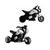 Mini Moto Infantil Elétrica 3 Rodas Triciclo Passeio 6v A Bateria Recarregável Até 20 Kg Bivolt Motoca Motocicleta Som E Luzes Dia Das Crianças Branco