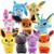 Mini Pelúcias de Pokémon - Evoluções do Eevee - Sylveon, Vaporeon, Espeon, Leafeon, Umbreon, Flareon, Jolteon Glaceon