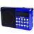 Mini Rádio Bolso Bluetooth Fm Portátil Display Recarregável Azul