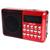 Mini Rádio Bolso Bluetooth Fm Portátil Display Recarregável Vermelho