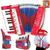 Mini Sanfona Acordeon Brinquedo Infantil Semi Profissional Vermelho