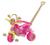 Mini Triciclo Tico Tico Velotrol Motoquinha Infantil Menina Dino Rosa Magic Toys 2804 Rosa