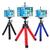 Mini Tripé Universal Flexível Suporte Celular Câmeras Grava Azul