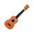 Mini Violão 28cm Brinquedo Musical Infantil 4 Cordas Plástico Violãozinho Marron escuro