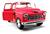 Miniatura 1955 Chevy Stepside Pick-up Fosca (Matte Color) - 1:32 Metal Vermelho