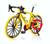 Miniatura Bicicleta Metal 1:10 Modelo Riding Coleção Amarelo
