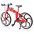 Miniatura Bicicleta Metal 1:8 Modelo MB Dobrável Coleção Vermelho