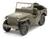 Miniatura Carrinho de Ferro Jeep Militar de Guerra Willys Verde