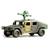 Miniatura Carro Militar Jeep Hammer Exército 1/32 Fricção Arma