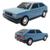 Miniatura de carro Gol Quadrado CL 1994, 20 CM Azul bebê