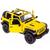 Miniatura De Ferro Jeep Wrangler 2018 12cm 1:36 Amarelo sem teto