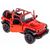 Miniatura De Ferro Jeep Wrangler 2018 12cm 1:36 Vermelho sem teto