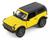 Miniatura Ford Bronco 2022 Coleção Kinsmart Carrinho Hard Top com Capota Amarelo