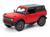 Miniatura Ford Bronco 2022 Coleção Kinsmart Carrinho Hard Top com Capota Vermelho
