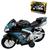 Miniatura Moto Athletic Com Som Luz E Fricção 18cm - Dm Toys Preto