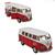 Miniatura Vw Transporter Combi Kombi Perua Metal 13c Fricção Vermelho