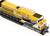 Minitura locomotiva de trem cat sd70 ace-t4 1/87 Amarelo