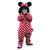 Minnie Mouse Kigurumi Pijama Macacão Cosplay Infantil Oficial Disney Vermelho