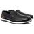 Mocassim Clássico Sapato Jota Pe Air Wind Masculino Confortável Couro Floater Arredondado 82750 Preto