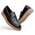 Mocassim Loafer Masculino Sola Tratorada Couro Legítimo Nobre Preto