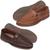 Mocassim Masculino Couro Bico Redondo Costurado Kit 2 Marrom