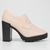 Mocassim Moleca Tratorado Salto Alto Feminino Off white