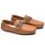 Mocassim sapatilha drive causal GTS - Masculino - Couro 100% Legitimo Marrom claro