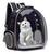 Mochila Astronauta Bolsa Pet Visão Panorâmica Cachorro Gato Preto