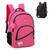 Mochila Barbie Fashion Teen Feminina C/ Pingente de Pompom Escolar Alça de Costas Pink