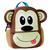 Mochila Bolsa de Ombro Infantil em Neoprene - Bebe, Creche, Animais, Zoo, Escolar Macaco Marrom