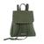 Mochila Bolsa Feminina Costas Alça Ajustável Moderna Casual Verde militar