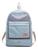 Mochila Bolsa Juvenil Masculina Reforçada Escola Viagem Passeio Cores Escuras Bolso Azul, Azul claro