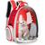 Mochila bolsa Transporte Pet Gatos Visão Panorâmica Astronauta Acrílico Vermelho