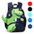 Mochila Costas Escolar Infantil Menino Dinossauro Creche Preto