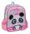 Mochila Costas Escolar Infantil Menino E Menina Creche Panda Rosa