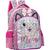 Mochila Costas Feminina Escolar Brilho Gatinho Laço Glitter Rosa