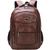 Mochila de Couro Preta Grande Notebook Escolar Masculina/Feminina Marrom