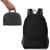 Mochila De Nylon Dobrável Impermeável Esportiva Escolar 25L Preto